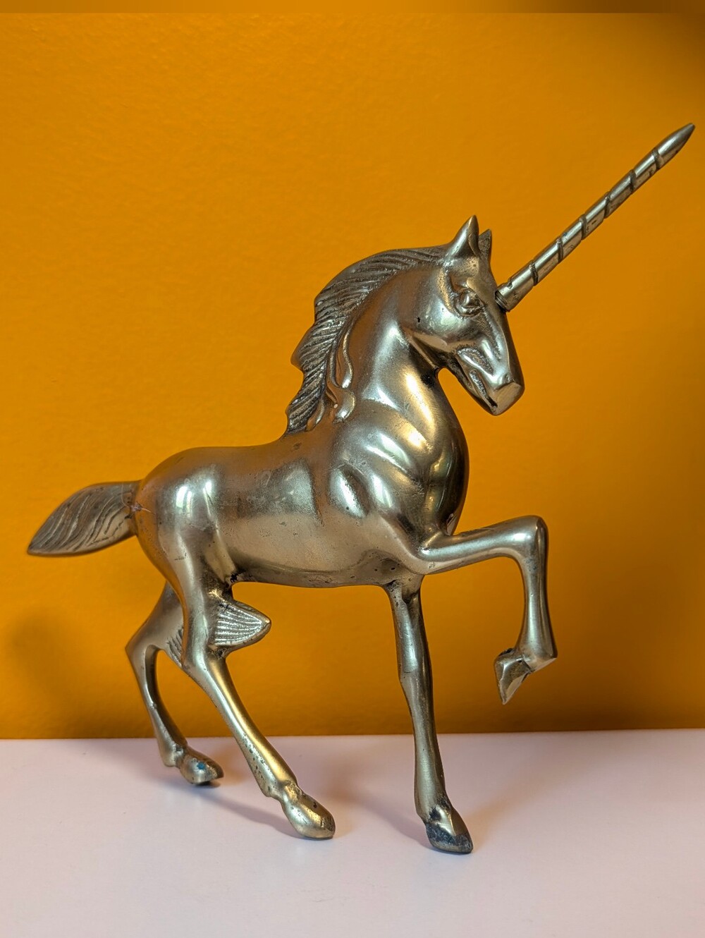 Vintage Brass Unicorn Figurine